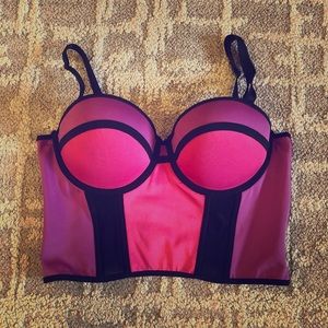 Bebe Pink and Purple Corset Top